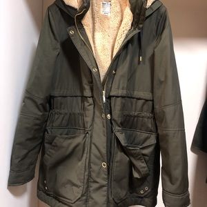 ZARA military green warm jacket